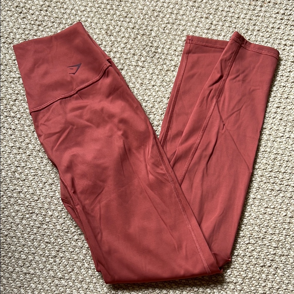 Women's Gymshark Leggings Maroon Athletic Yoga Running Size XS